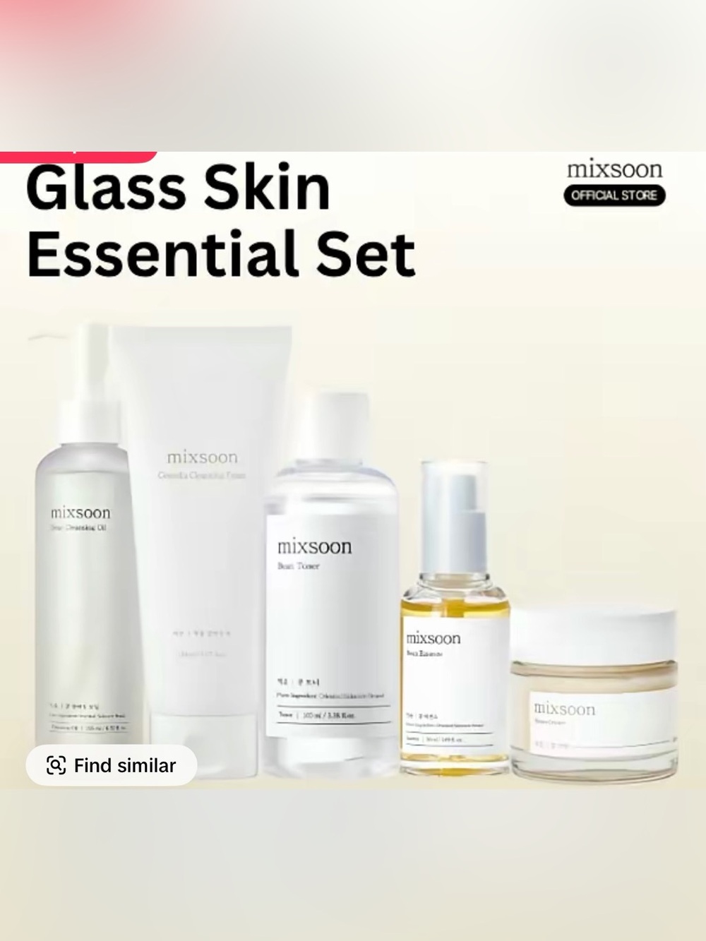 Mixsoon Glass Skin Essential Set – White & Clear Bottles